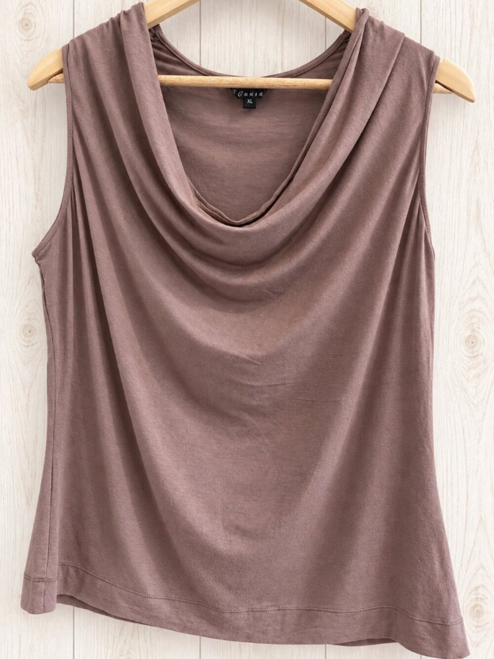 Dunia Cowl Neck Tank – Chocolate Brown | Rayon/Lycra